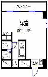 新宿ダイカンプラザシティ1 ワンルームの間取図画像