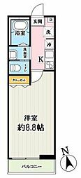 BESTみずほ台 1Kの間取図画像