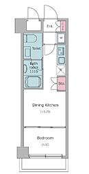 レジディア新宿イースト 1DKの間取図画像
