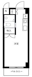 アルカサール鶴見中央 ワンルームの間取図画像