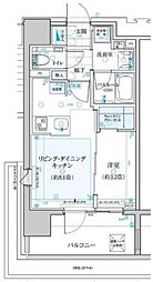 クリオ市谷柳町 1LDKの間取図画像
