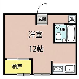 鶯橋マンション ワンルームの間取図画像