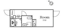 アンドレジデンス立川 ワンルームの間取図画像