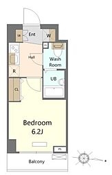 ＧＥＮＯＶＩＡ京成立石IIIｓｋｙｇａｒｄｅｎ 2階1Kの間取り