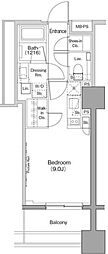 ザ・パークハビオ木場 ワンルームの間取図画像