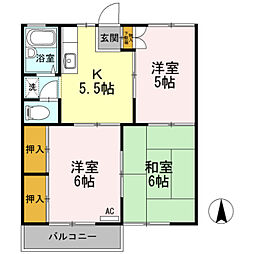 コーポ小池 3Kの間取図画像