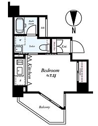 ブライズ三軒茶屋 ワンルームの間取図画像
