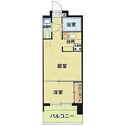 エステート・モアシャトー薬院 1LDKの間取図画像