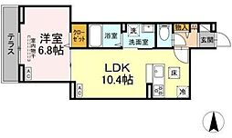 セレスティア南花畑VI 1LDKの間取図画像