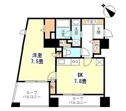 TKフラッツ渋谷 1DKの間取図画像