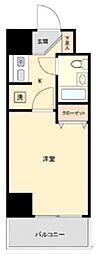 ダイアパレス川崎元木町 1Kの間取図画像