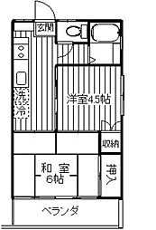 メゾン丘 2Kの間取図画像