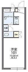 レオパレスNISHIGAI 1Kの間取図画像