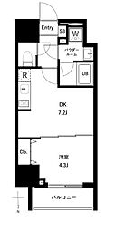 アーバンパーク王子2 1DKの間取図画像