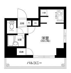 プレール・ドゥーク高円寺 6階1Kの間取り