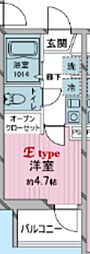 ヨーク所沢II 1Kの間取図画像