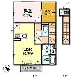 ファミール祇園 1LDKの間取図画像