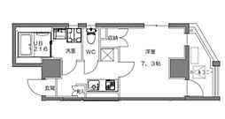 コンソラトゥール笹塚II 3階1Kの間取り
