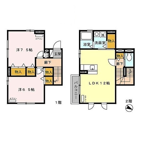 グラン チノ学園町 RY｜東京都練馬区大泉学園町６丁目(賃貸テラスハウス2LDK・--・67.56㎡)の写真 その2