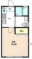 ケーオーメゾン高田馬場 1階1Kの間取り