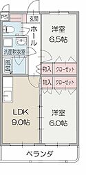 ヒルヴィレッジ 2LDKの間取図画像