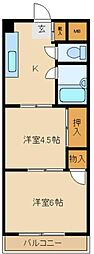 パールハイツ 1階2Kの間取り
