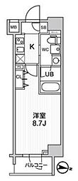 ジェノヴィア三ノ輪スカイガーデン 1Kの間取図画像