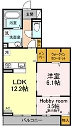 トタカ東小岩 3階2LDKの間取り