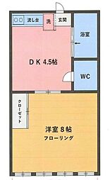 幸荘 1DKの間取図画像