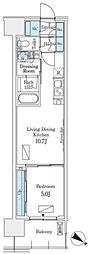 ロイヤルパークス有明 1LDKの間取図画像