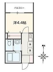 ＭＥＬＤＩＡ新秋津 3階1Kの間取り