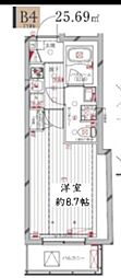 レガリス洗足池 1Kの間取図画像