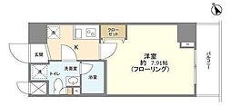 メインテラスウエノ 1Kの間取図画像