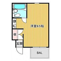 シティボックス ワンルームの間取図画像