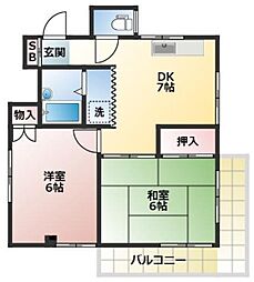 間取図画像 2DK