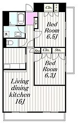 間取図画像 2LDK
