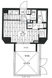 ステージファースト上野松が谷アジールコート 1階1Kの間取り