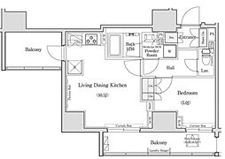 コンフォリア浅草橋 4階1LDKの間取り