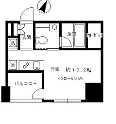 パークリュクス銀座8丁目mono ワンルームの間取図画像
