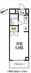 ハイウェイロイヤル(株)海老名寮 ワンルームの間取図画像