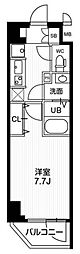 N-stageKameido2 1Kの間取図画像