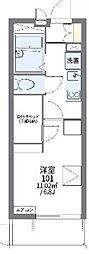 レオパレス谷中 1Kの間取図画像