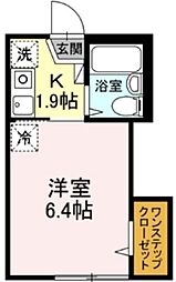 フラット大久保 1階1Kの間取り