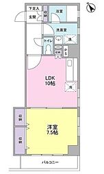 那須ハイライズ 1LDKの間取図画像