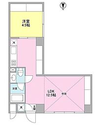 ウェルタワー 1LDKの間取図画像