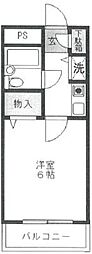ミリオンコート三軒茶屋 1Kの間取図画像