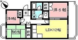 グランドールサホダ 3LDKの間取図画像
