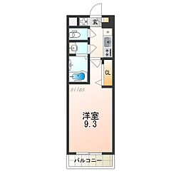 おおさか東線 JR淡路駅 徒歩14分の賃貸マンション 6階1Kの間取り