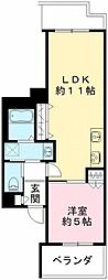 SOLACIO戸越 1LDKの間取図画像
