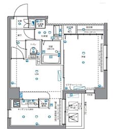 パティーナ本所吾妻橋 1LDKの間取図画像